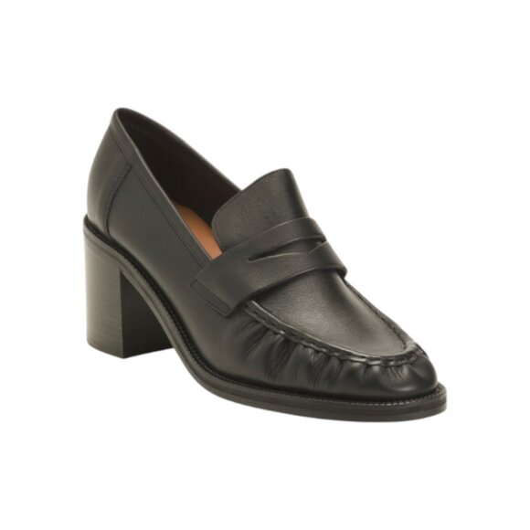 AQUATALIA Black Made In Italy Leather Josette Heels - Picture 1 of 3